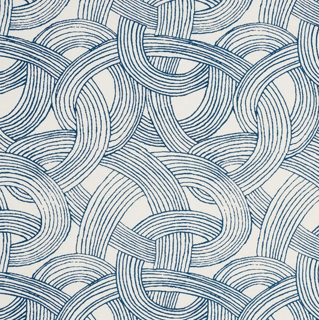 Freeform Fabric by Schumacher - Blue