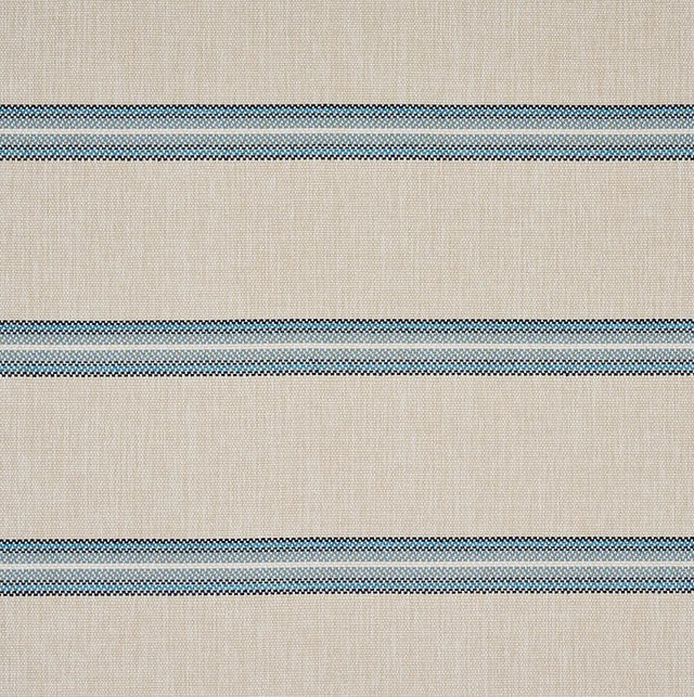 garden-stripe-fabric-by-schumacher-temp - Blue