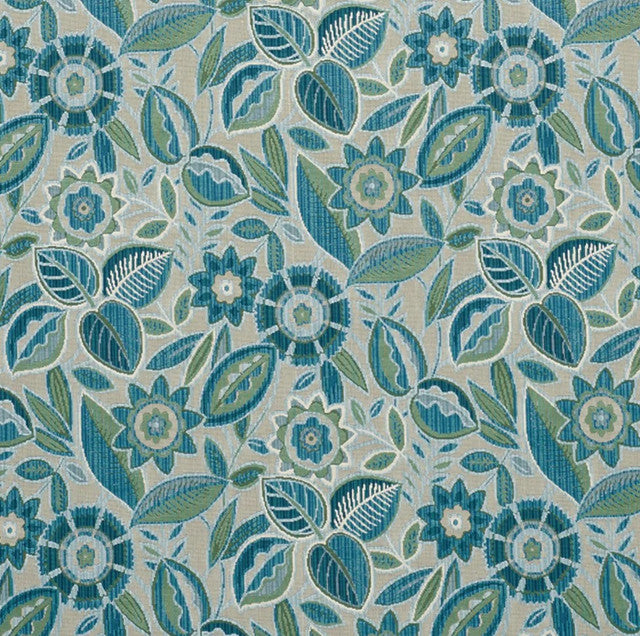 garland-velvet-fabric-by-schumacher-temp - Peacock