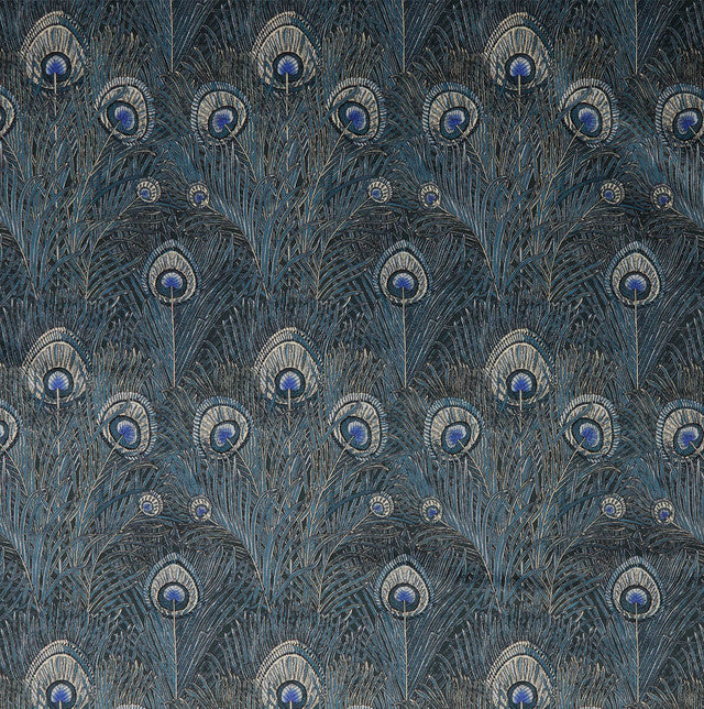 hera-feather-vv-fabric-by-liberty-of-london - Lapis