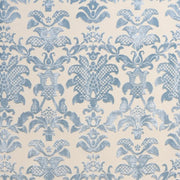 Limbourg Damask Velvet Fabric by Schumacher - Sky