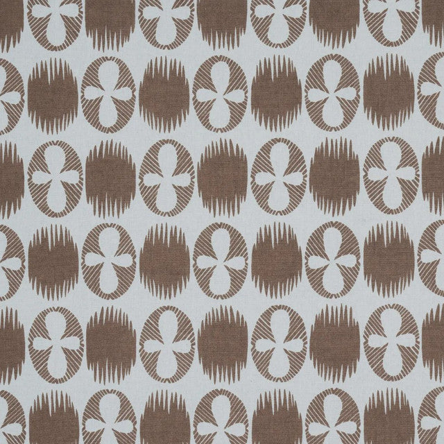 Lunaria Fabric by Schumacher - Brown on Sky