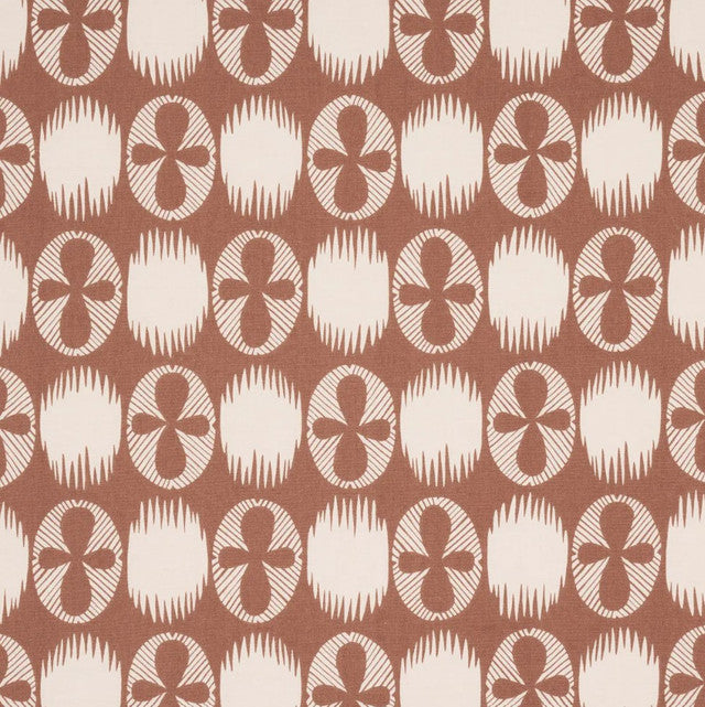 lunaria-fabric-by-schumacher-temp - Blush on Terracotta