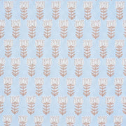 Mia Tulip Fabric by Schumacher - Sky & Sand