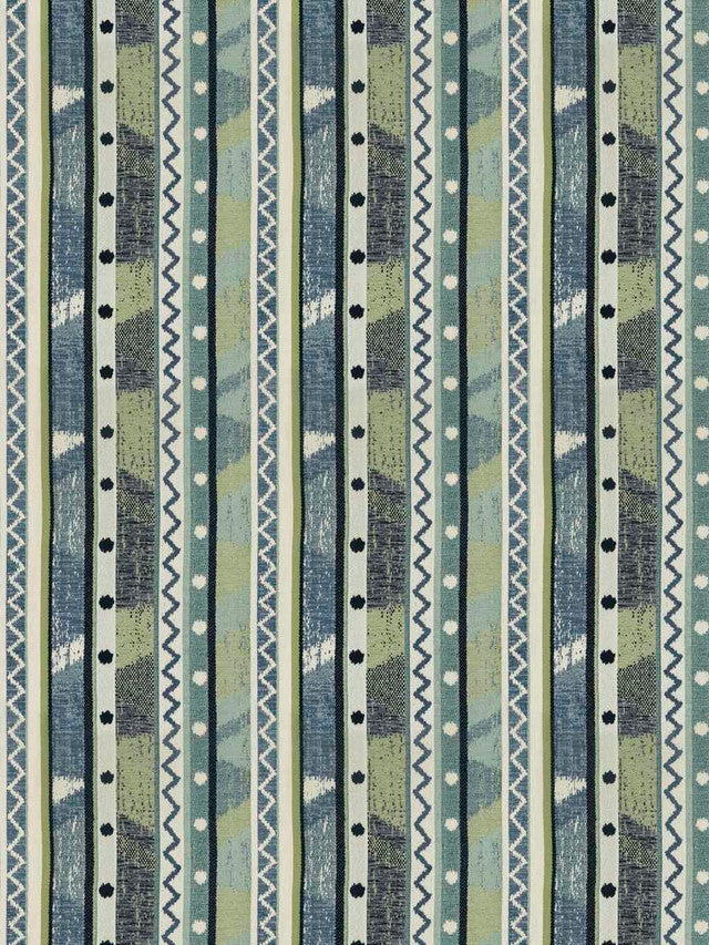 Neysa Stripe Fabric by Stroheim - Laurel Blue