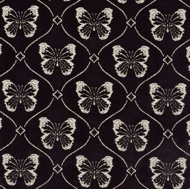 Papillon Velvet Fabric by Schumacher - Onyx