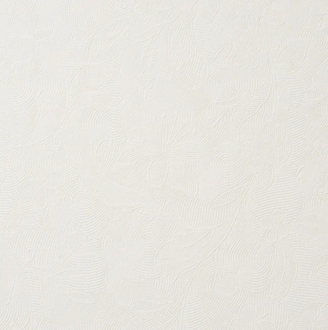 Quilted Scroll Matelasse Fabric by Schumacher - Ivory