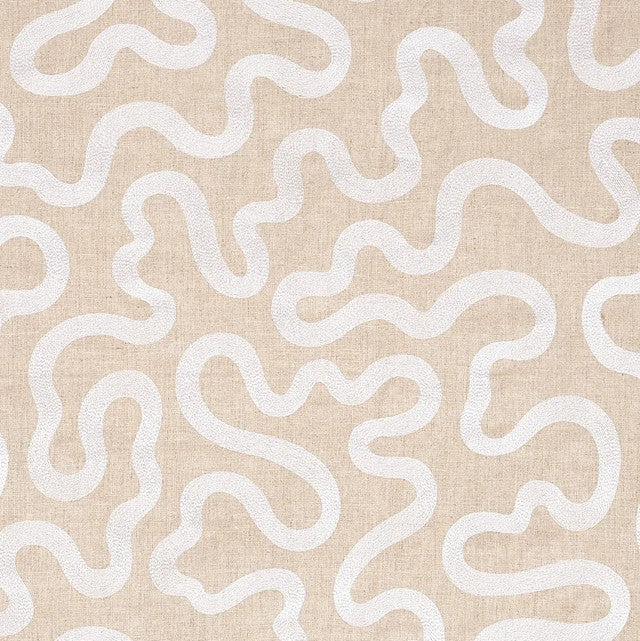riley-embroidery-fabric-by-schumacher-temp - Ivory on Natural