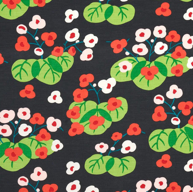 saku-fabric-by-schumacher-temp - Soft Black