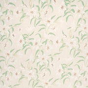 Scattered Lilies Fabric by Schumacher - Cream