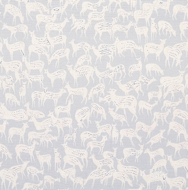 schumacher-fauna-fabric-by-schumacher-temp - Slate Blue