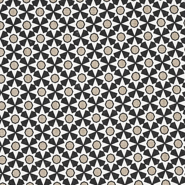 serendipity-fabric-by-schumacher-temp - Black & Taupe