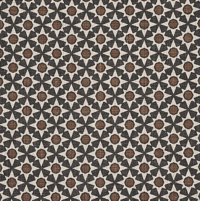 Serendipity Fabric by Schumacher - Cinder & Caramel