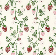 Strawberry Hand Block Print Fabric by Schumacher - Grass
