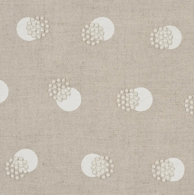 Taylor Embroidery Fabric by Schumacher - Ivory on Natural