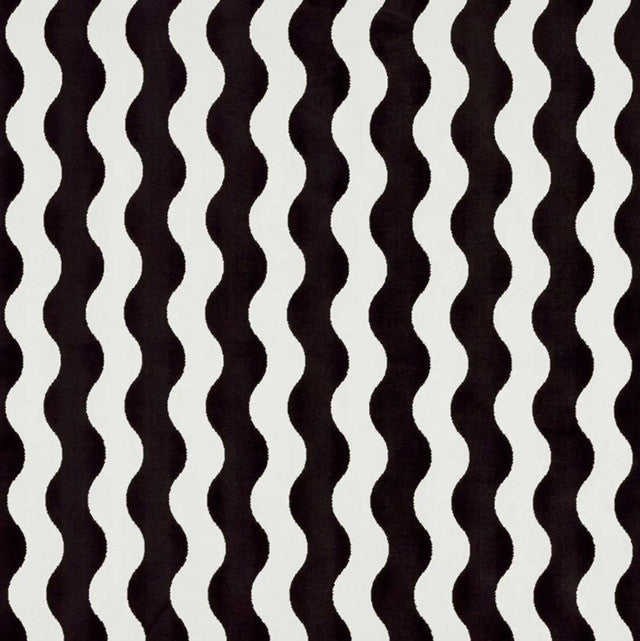 the-wave-velvet-fabric-by-schumacher-temp - Black