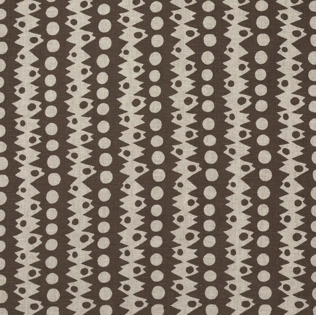 trickledown-fabric-by-schumacher-temp - Brown on Natural