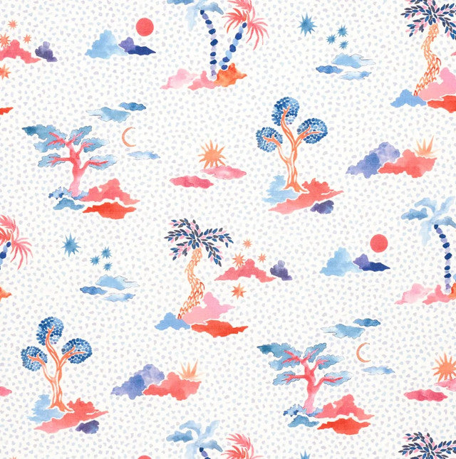valletta-fabric-by-schumacher - Sky & Pink