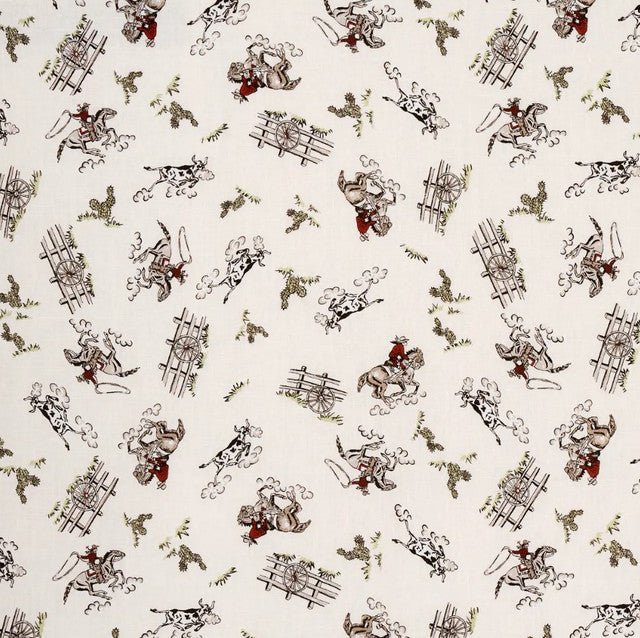 Wild West Fabric by Schumacher - Cream