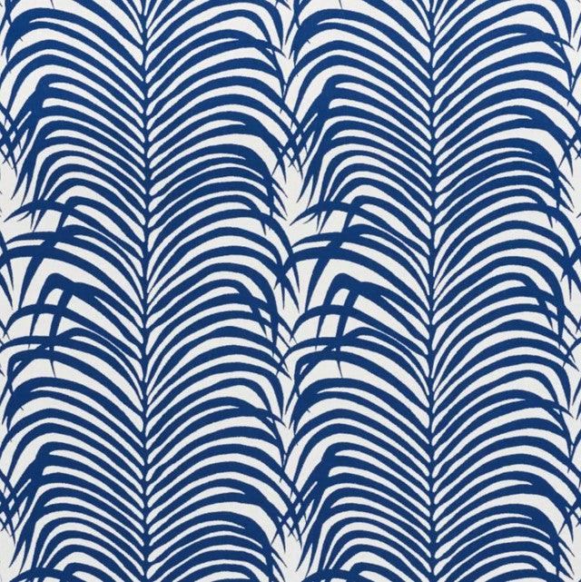 zebra-palm-outdoor-fabric-by-schumacher-temp - Navy