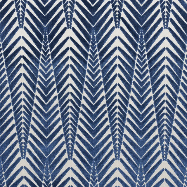 zebra-velvet-fabric-by-schumacher-temp - Silver Blue