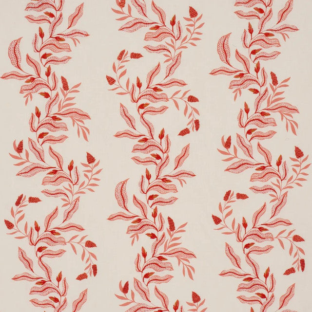 Vagary Vines Fabric by Schumacher - Coral