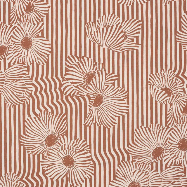 chaney-floral-fabric-by-schumacher - Terracotta