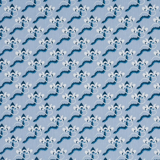 bombay-rainbow-fabric-by-schumacher - Bleu