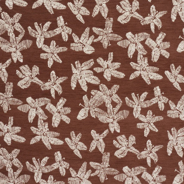Hibiscus Fabric by Schumacher - Teak