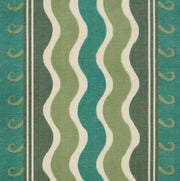 Roman Reverie Fabric by Schumacher - Teal & Leaf