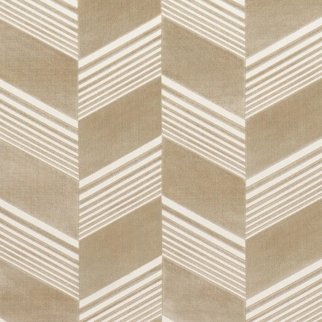 jessie-cut-velvet-fabric-by-schumacher - Sand