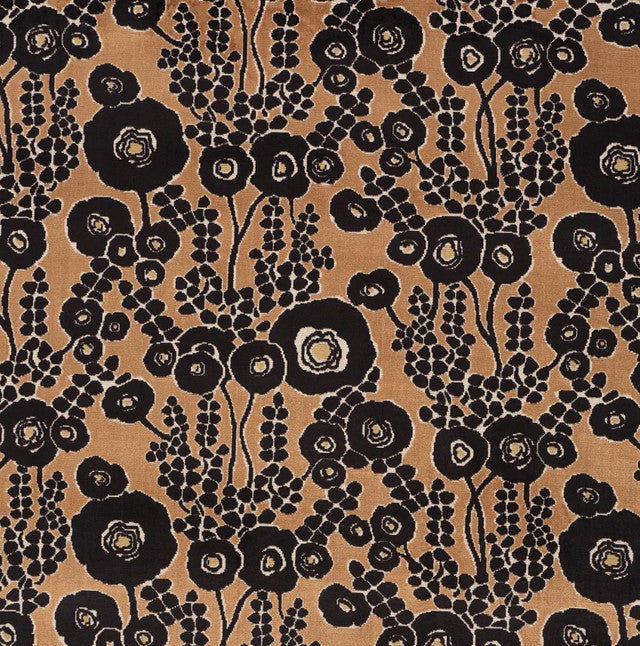 emelie-velvet-fabric-by-schumacher - Bronze & Noir