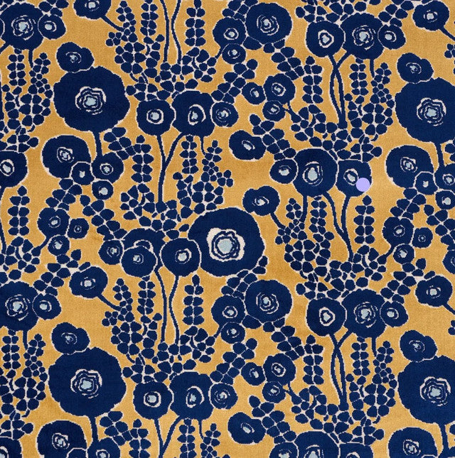 emelie-velvet-fabric-by-schumacher - Sapphire & Gold