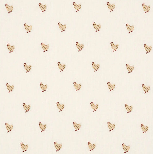 betsy-s-chicken-embroidery-fabric-by-schumacher - Ivory