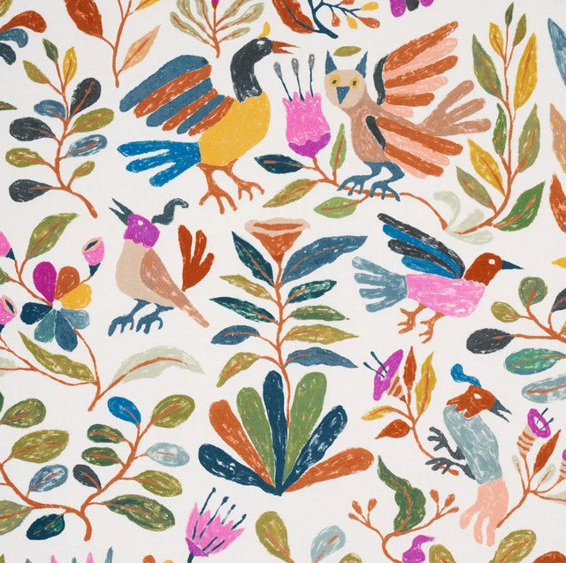 Canopy Fabric by Schumacher - Multi Birds