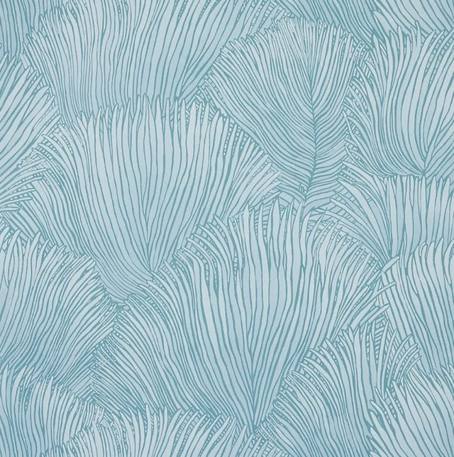 Fondale Wallcovering by Schumacher - Aqua