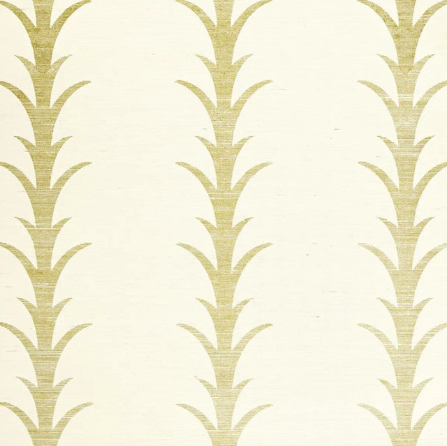Acanthus Stripe Sisal Wallcovering by Schumacher - Filigree