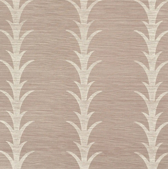 Acanthus Stripe Sisal Wallcovering by Schumacher - Haze