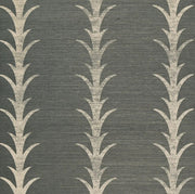 Acanthus Stripe Sisal Wallcovering by Schumacher - Shadow