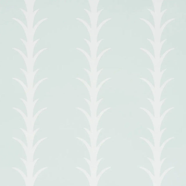 Acanthus Stripe Wallcovering by Schumacher - Ivory on Mineral