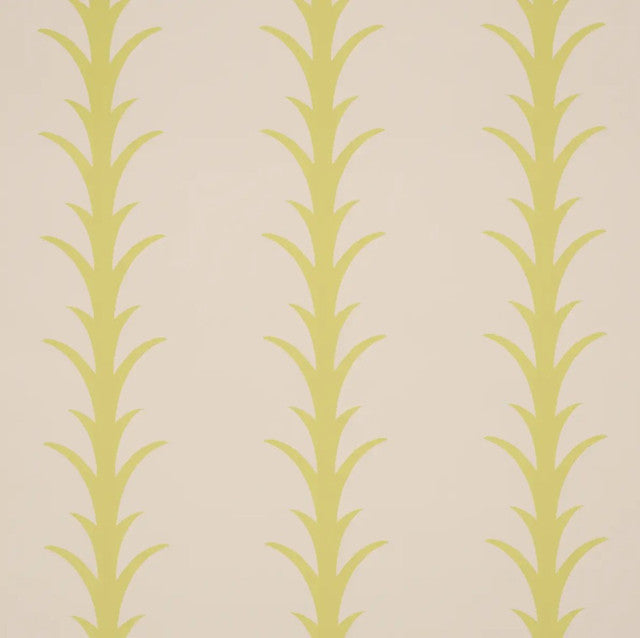 Acanthus Stripe Wallcovering by Schumacher - Soleil on Sand
