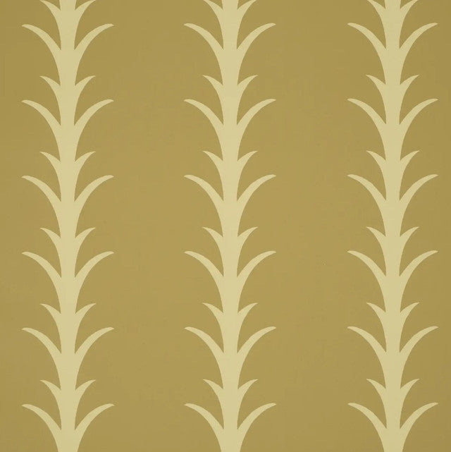 Acanthus Stripe Wallcovering by Schumacher - Anis on Chartreuse