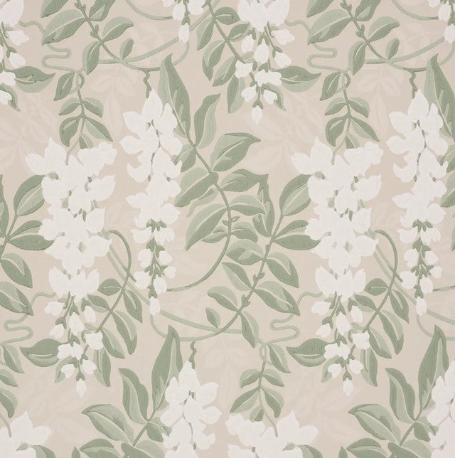 Lucia Wisteria Wallcovering by Schumacher - Green