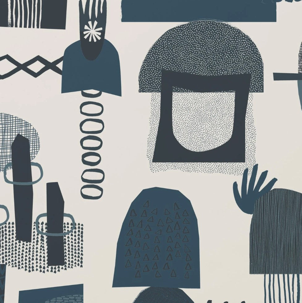 Monument Wallcovering by Makelike - Blue